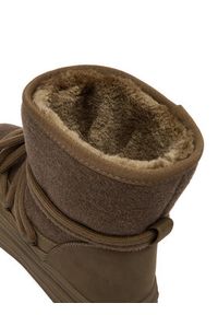 DeeZee Śniegowce DZ-AW08 Khaki. Kolor: brązowy. Materiał: materiał #3