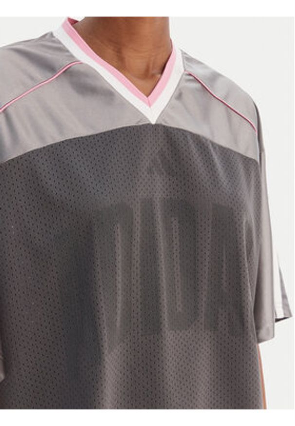 Adidas - adidas T-Shirt Stadium KC4977 Szary Loose Fit. Kolor: szary. Materiał: syntetyk