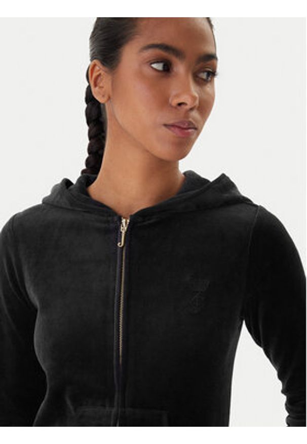 Juicy Couture Bluza Robyn JCSEBJ007G Czarny Slim Fit. Kolor: czarny. Materiał: bawełna