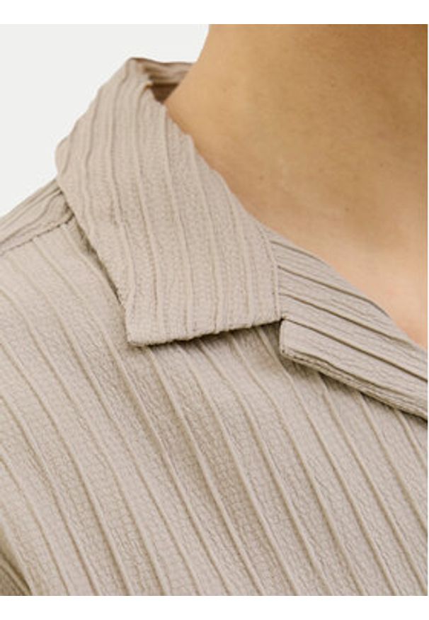 Jack & Jones Koszula Massimo 12269640 Beżowy Relaxed Fit. Kolor: beżowy. Materiał: syntetyk