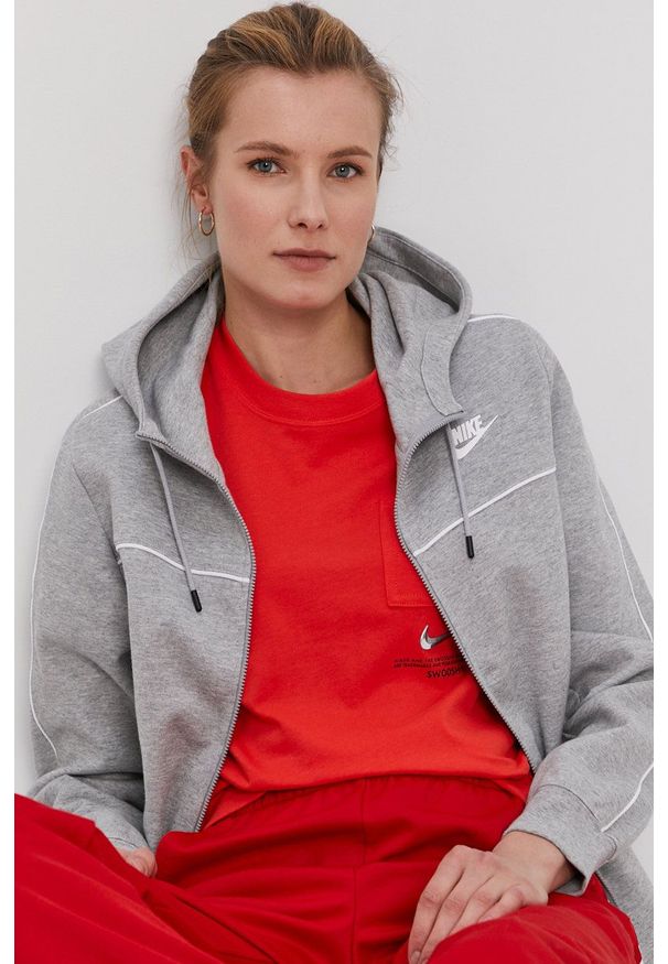 Nike Sportswear - Bluza. Okazja: na co dzień. Kolor: szary. Styl: casual