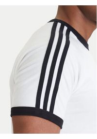 Adidas - adidas T-Shirt 3-Stripes Ringer KF0418 Biały Slim Fit. Kolor: biały. Materiał: bawełna #3