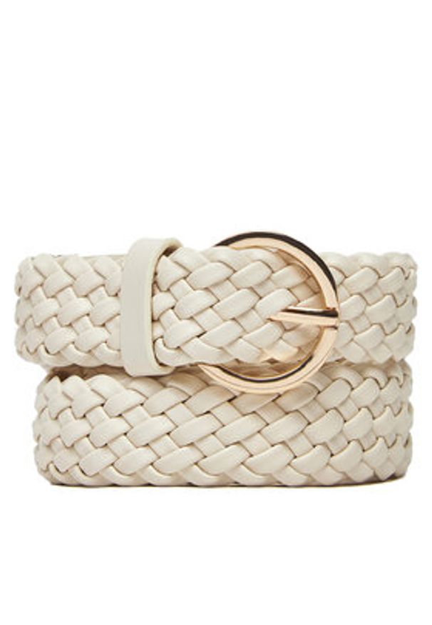 DeeZee Pasek Damski B20003 Écru. Materiał: skóra