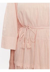 TwinSet - TWINSET Sukienka letnia 231TT2094 Różowy Regular Fit. Kolor: różowy. Materiał: bawełna. Sezon: lato