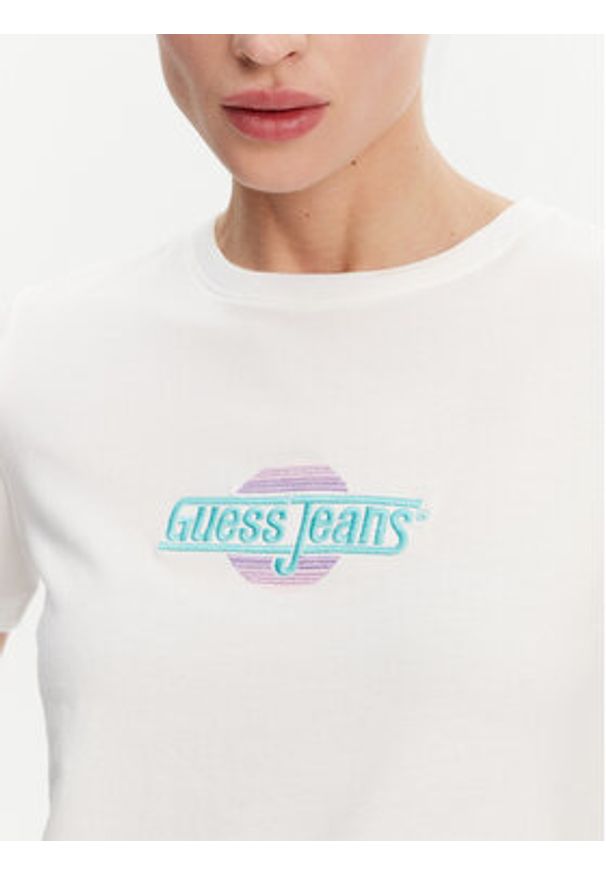 Guess T-Shirt W5GI26 J1314 Biały Regular Fit. Kolor: biały. Materiał: bawełna