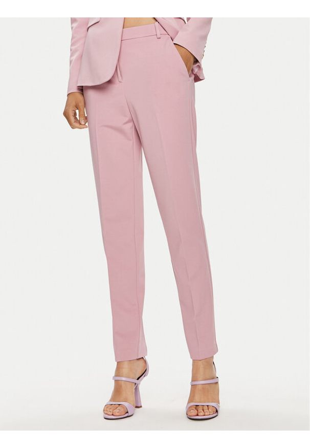 Pinko Spodnie materiałowe Bello 100155 A1L4 Różowy Regular Fit. Kolor: różowy. Materiał: syntetyk, wiskoza
