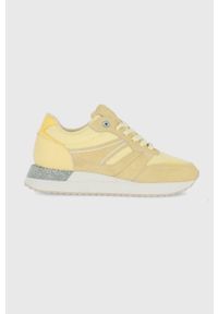 MEXX - Mexx sneakersy Sneaker Jazzy kolor żółty. Nosek buta: okrągły. Zapięcie: sznurówki. Kolor: żółty. Materiał: skóra, guma