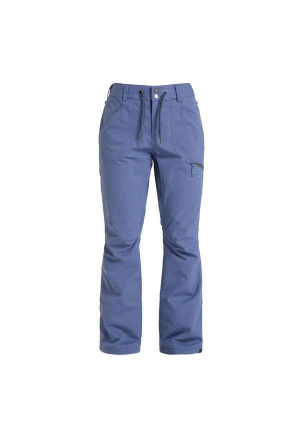 Roxy - Spodnie snowboardowe damskie ROXY Nadia. Kolor: szary, niebieski, wielokolorowy. Sezon: zima. Sport: snowboard
