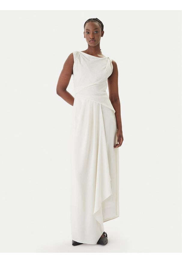 Eleh Sukienka wieczorowa SS260237 Biały Regular Fit. Kolor: biały. Materiał: syntetyk. Styl: wizytowy