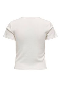 only - ONLY T-Shirt Daniella 15350554 Biały Slim Fit. Kolor: biały. Materiał: syntetyk
