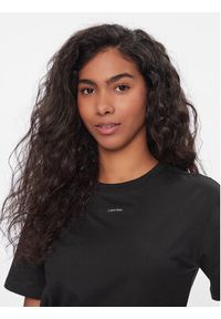 Calvin Klein T-Shirt Micro Logo K20K206629 Czarny Regular Fit. Kolor: czarny. Materiał: bawełna