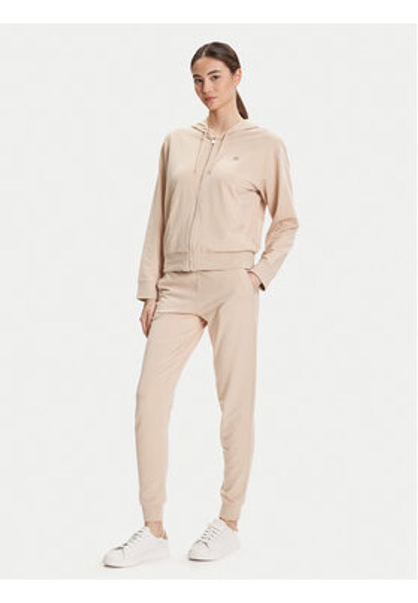 EA7 Emporio Armani Spodnie dresowe 7W000461 AF13135 U1046 Beżowy Regular Fit. Kolor: beżowy. Materiał: bawełna