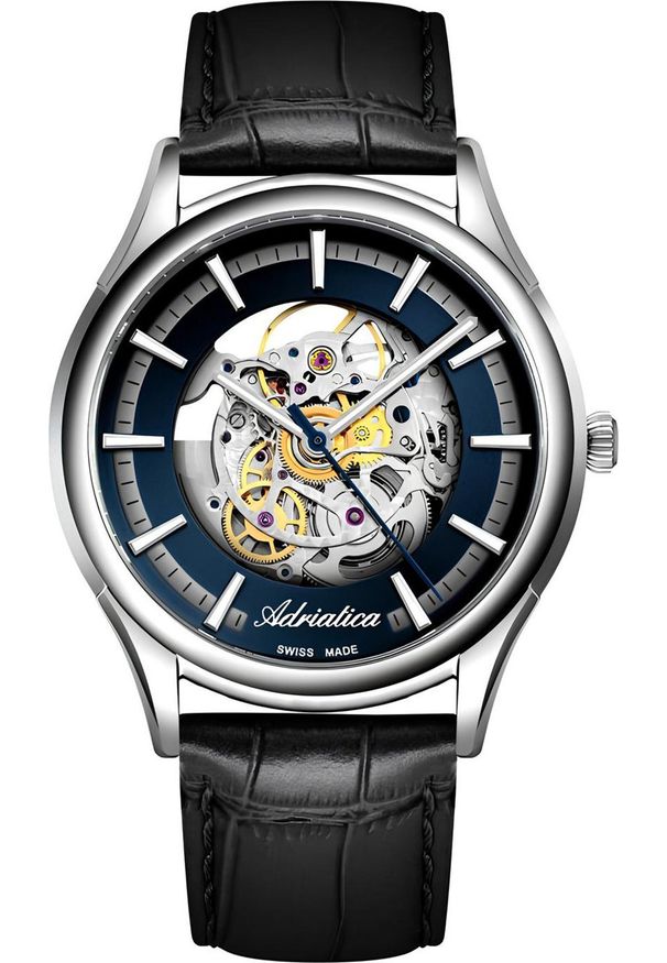 Zegarek Adriatica Zegarek męski Adriatica A8328.5215SA czarny. Kolor: czarny