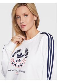 Adidas - adidas Bluza Graphic HL6558 Biały Loose Fit. Kolor: biały. Materiał: bawełna