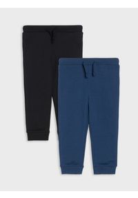 Sinsay - Spodnie dresowe 2 pack - granatowy. Kolor: niebieski. Materiał: dresówka