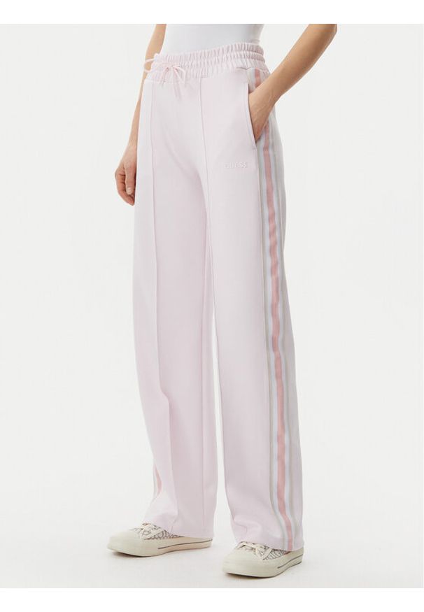 Guess Spodnie dresowe V5GB12 KCRU2 Różowy Regular Fit. Kolor: różowy. Materiał: syntetyk