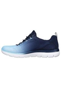 skechers - Buty do chodzenia damskie Skechers Summer Bright Charmer. Zapięcie: sznurówki. Kolor: niebieski. Materiał: tkanina. Szerokość cholewki: normalna. Sport: turystyka piesza