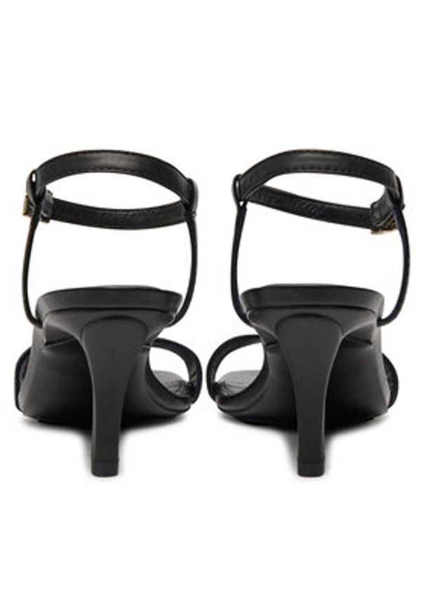 TOMMY HILFIGER - Tommy Hilfiger Sandały FW0FW08446 Czarny. Kolor: czarny. Materiał: skóra