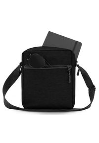 Męska, Materiałowa Torebka, Saszetka, Listonoszka - Pako Jeans - Czarna. Kolor: czarny. Materiał: poliester #4