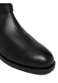 TOMMY HILFIGER - Tommy Hilfiger Botki Th Buckle Riding Leather Bootie FW0FW08781 Czarny. Kolor: czarny. Materiał: skóra #4
