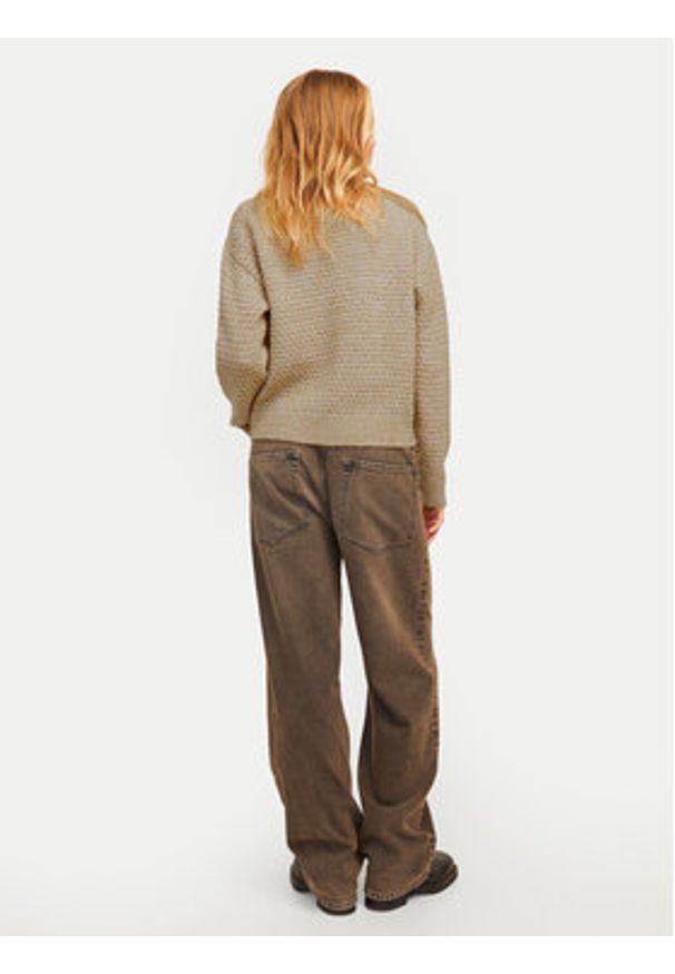 JJXX Sweter Milly 12261123 Beżowy Regular Fit. Kolor: beżowy. Materiał: syntetyk