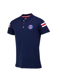 PSG - Paris Saint-Germain polo męskie. Typ kołnierza: polo. Kolor: niebieski. Sport: piłka nożna #1