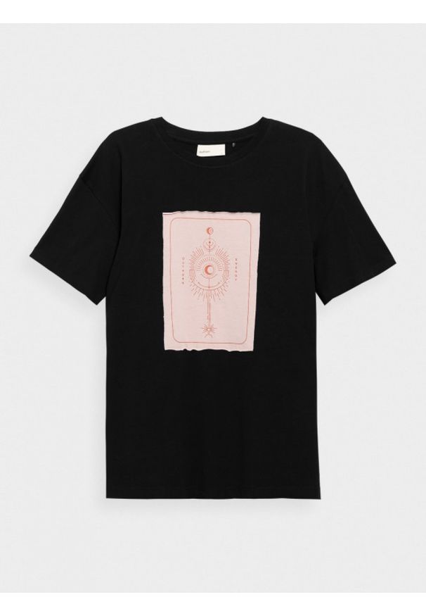 outhorn - T-shirt z nadrukiem męski. Okazja: na co dzień. Materiał: jersey, bawełna. Wzór: nadruk. Styl: casual