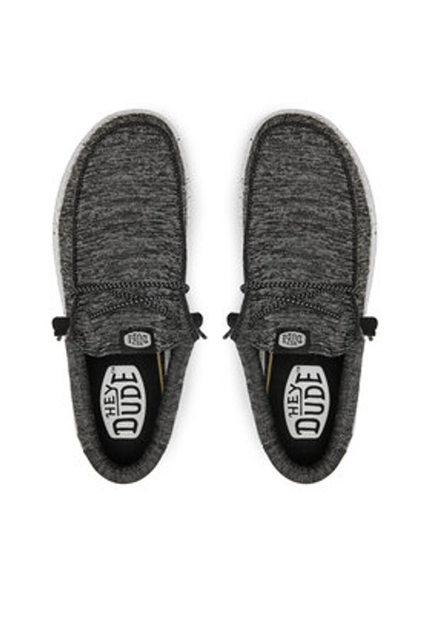 Hey dude - Hey Dude Mokasyny Wally Sport Knit 40536-066 Czarny. Kolor: czarny. Materiał: materiał. Styl: sportowy