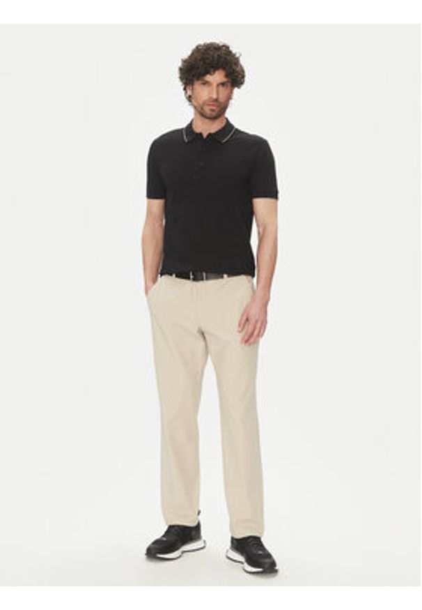 BOSS Polo Paule 4 50506195 Czarny Slim Fit. Typ kołnierza: polo. Kolor: czarny. Materiał: bawełna
