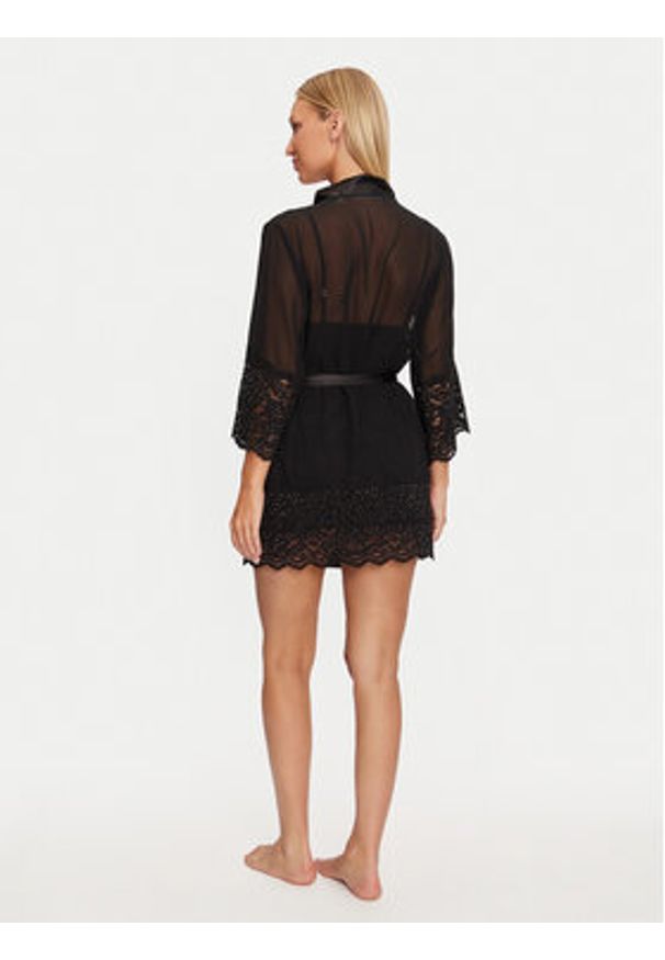 Guess Szlafrok Monica O4BX18 WFFQ0 Czarny. Kolor: czarny. Materiał: syntetyk