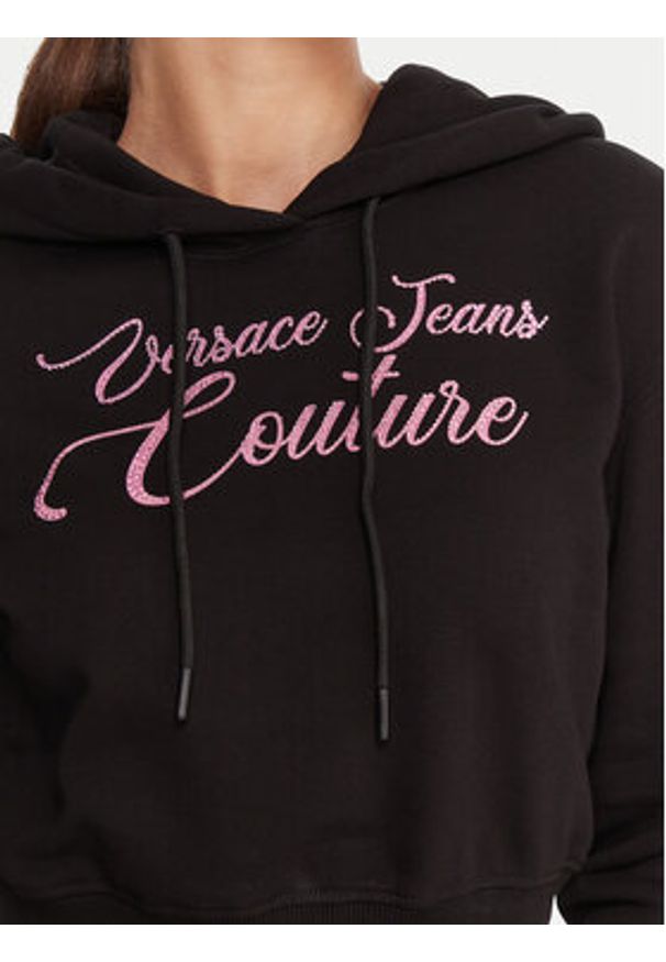 Versace Jeans Couture Bluza 79HAIT05 CF01T Czarny Regular Fit. Typ kołnierza: kołnierzyk włoski. Kolor: czarny. Materiał: bawełna