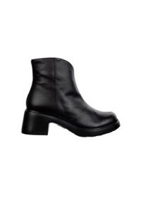 Botki Wonders E-7125 Wild I Negro 138043, Czarny, Skóra naturalna - 38. Zapięcie: zamek. Kolor: czarny. Materiał: skóra. Wzór: geometria. Styl: elegancki #1
