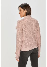 Answear Lab - Sweter. Kolor: różowy. Materiał: wełna, dzianina, akryl. Wzór: gładki. Styl: wakacyjny #4