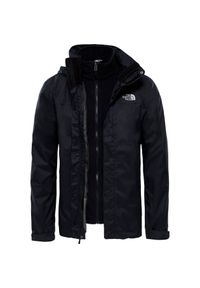 Kurtka trekkingowa męska The North Face Evolve II Triclimate. Typ kołnierza: kaptur. Kolor: czarny. Materiał: syntetyk. Styl: klasyczny