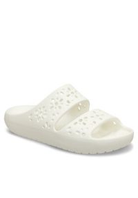 Crocs Klapki Classic Floral Cutout Sandal 210966 Biały. Kolor: biały