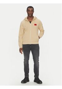 Hugo - HUGO Bluza Daple212 50447972 Beżowy Regular Fit. Kolor: beżowy. Materiał: bawełna
