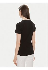 Guess T-Shirt W4GI24 J1314 Czarny Slim Fit. Kolor: czarny. Materiał: bawełna