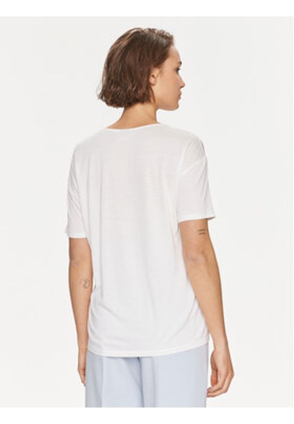 BOSS - Boss T-Shirt Esandy 50457656 Écru Relaxed Fit. Materiał: wiskoza