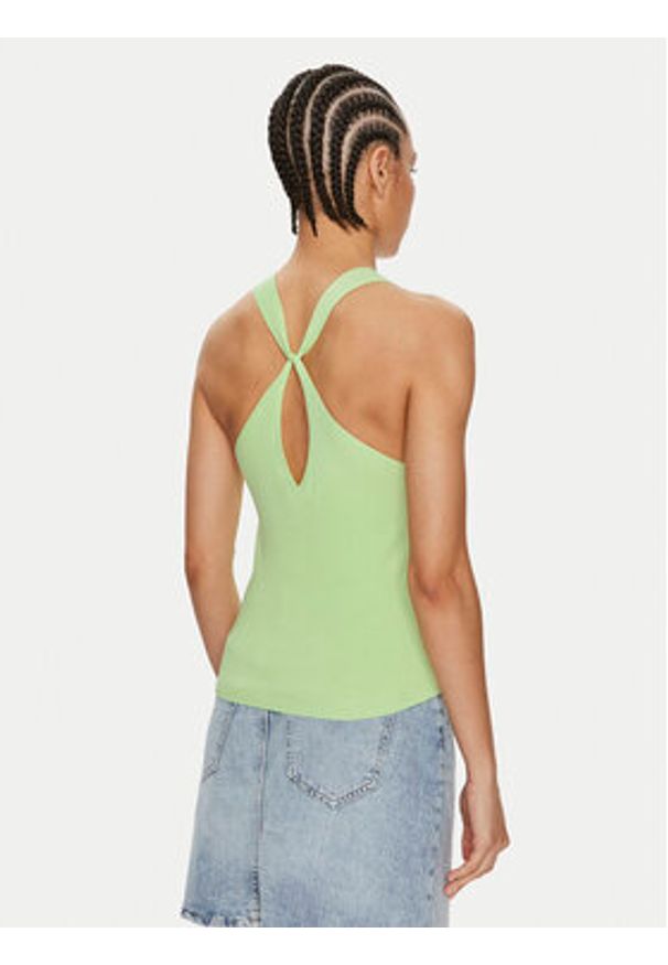 JDY Top Sabrina 15258897 Zielony Slim Fit. Kolor: zielony. Materiał: wiskoza