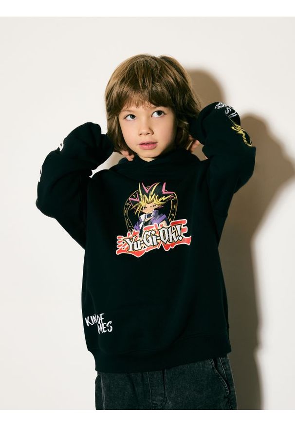 Reserved - Bluza Yu-Gi-Oh! - czarny. Kolor: czarny. Materiał: dzianina, bawełna