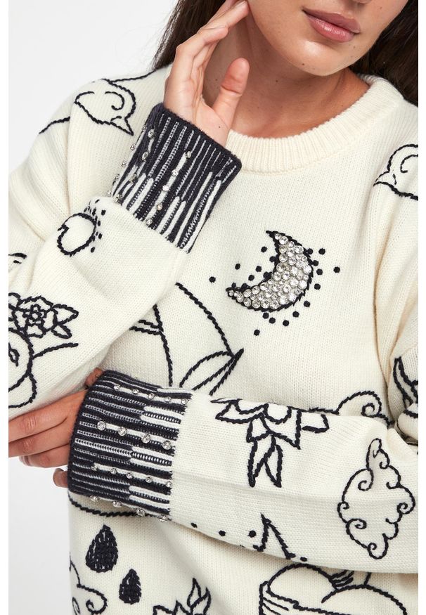 Pinko - Sweter damski wełniany Andros TWINSET. Materiał: wełna