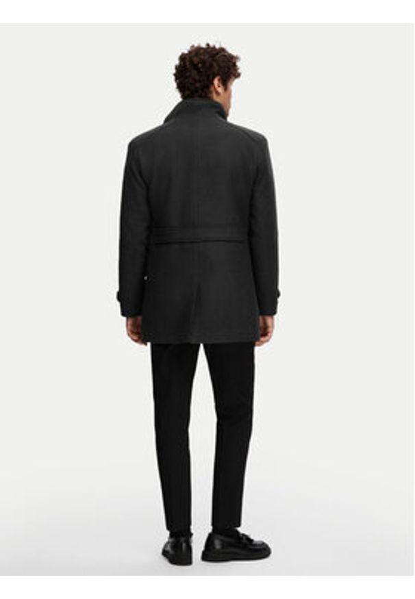Selected Homme Płaszcz wełniany 16094322 Czarny Regular Fit. Kolor: czarny. Materiał: syntetyk