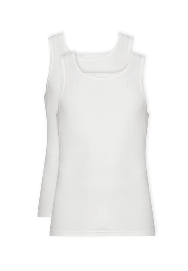 Resteröds Komplet tank topów 7027 1 Biały Slim Fit. Kolor: biały. Materiał: bawełna
