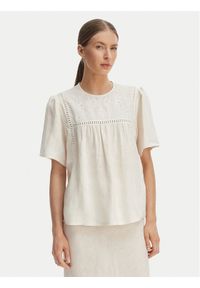 Weekend Max Mara Bluzka Bacino 2615941082 Écru Relaxed Fit. Materiał: len #1