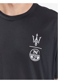 North Sails T-Shirt MASERATI Graphic 453012 Czarny Regular Fit. Kolor: czarny. Materiał: syntetyk