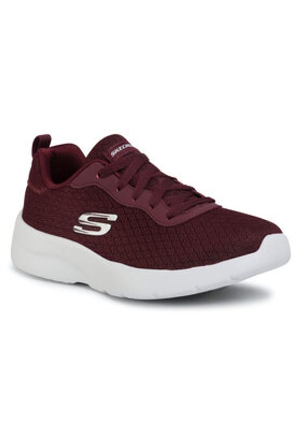 skechers - Skechers Sneakersy Eye To Eye 12964/BURG Bordowy. Kolor: czerwony. Materiał: materiał