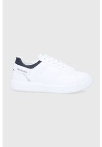 Trussardi Jeans - Trussardi buty kolor biały. Nosek buta: okrągły. Zapięcie: sznurówki. Kolor: biały. Materiał: guma #1