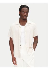 Filling Pieces Koszula Resort 9179980 Écru Regular Fit. Materiał: len #1