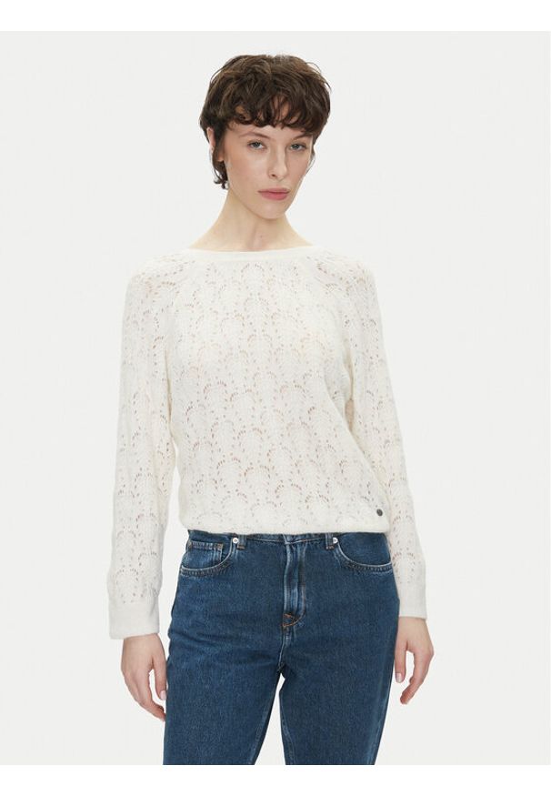 Pepe Jeans Sweter Nova PL702239 Écru Regular Fit. Materiał: syntetyk