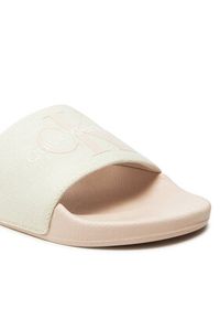Calvin Klein Jeans Klapki Slide Monogram Co YW0YW00103 Écru. Materiał: materiał